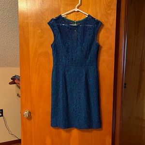 Blue and teal lace dress